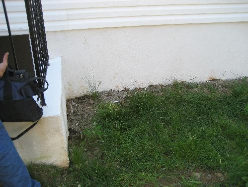 5. Exterior Drains Likely cause of water intrusion.
