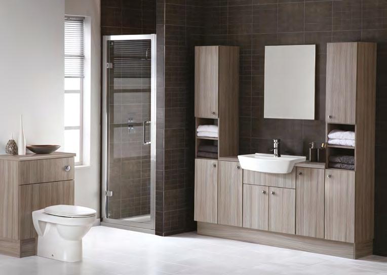 fitted A fully fitted bathroom combines excellent storage capacity with a stylish, neat and tidy bathroom.