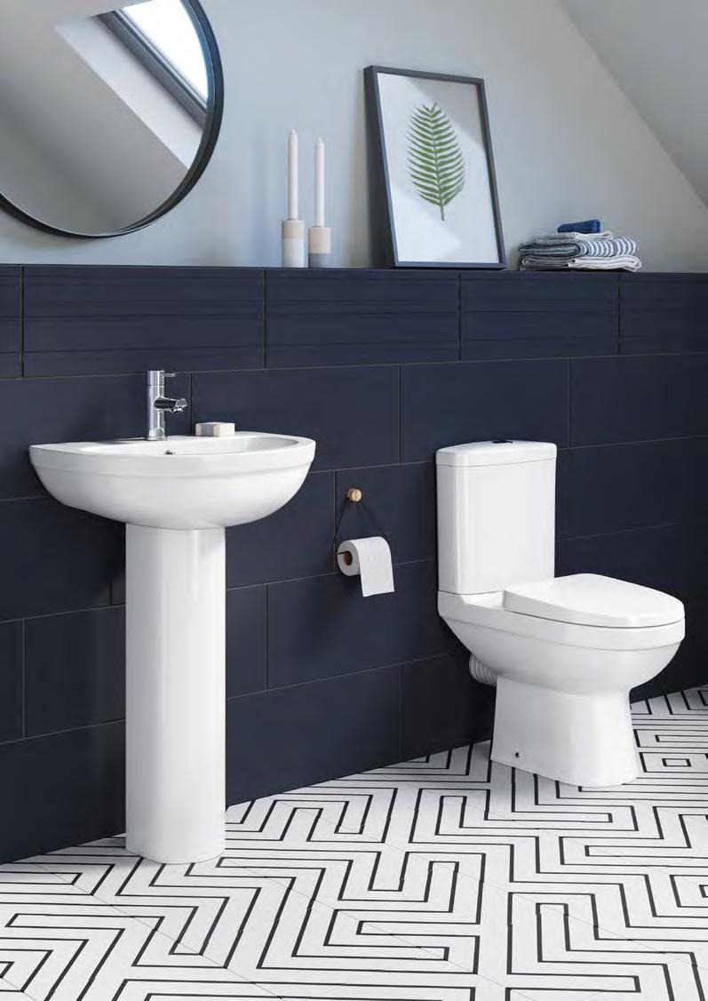 Alia With its high gloss glaze to provide your bathroom with a bright clean white finish, the
