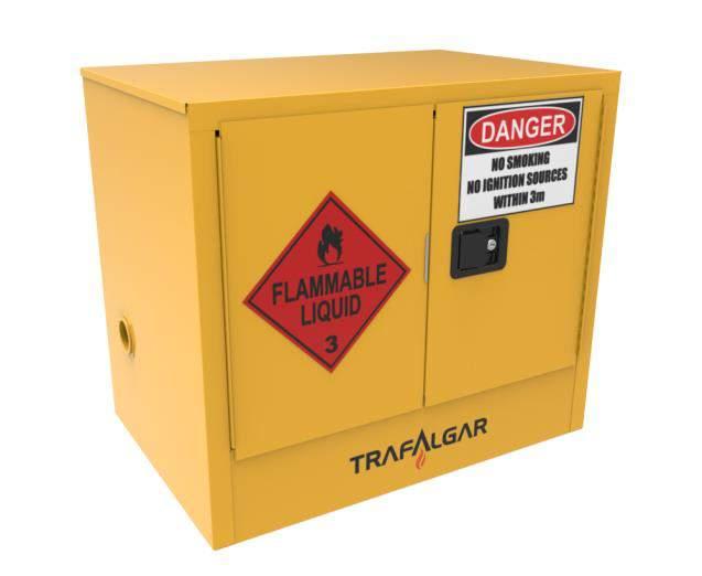 Product Overview Trafalgar is a long established and privately owned Australian company whose name is synonymous with the supply of hazardous chemical storage cabinets.