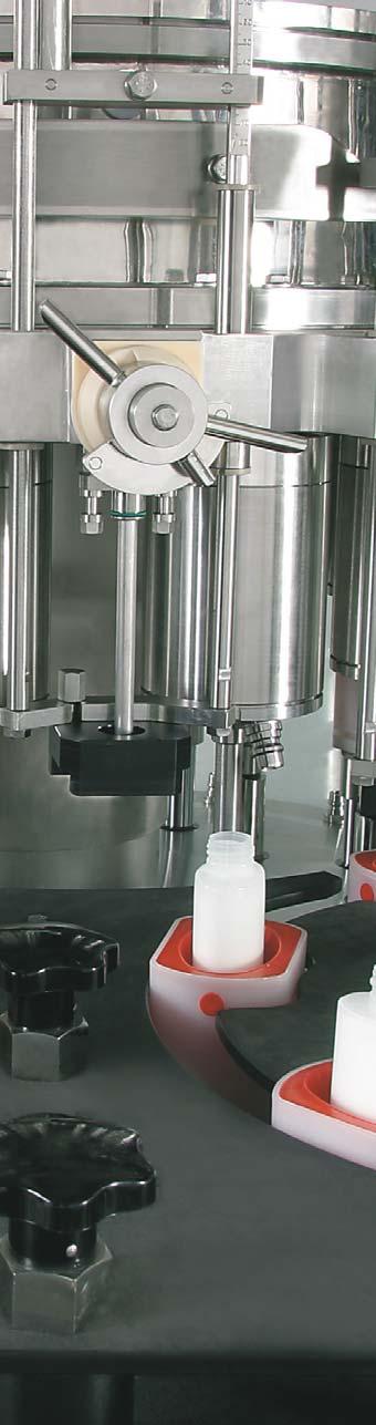 HIGH-SPEED ROTARY FILLING & CLOSING MACHINES MANY ADDITIONAL UNITS ARE AVAILABLE ON REQUEST Automatic feeders for unstable containers CIP/SIP system of the dosing units No bottle - no fill device