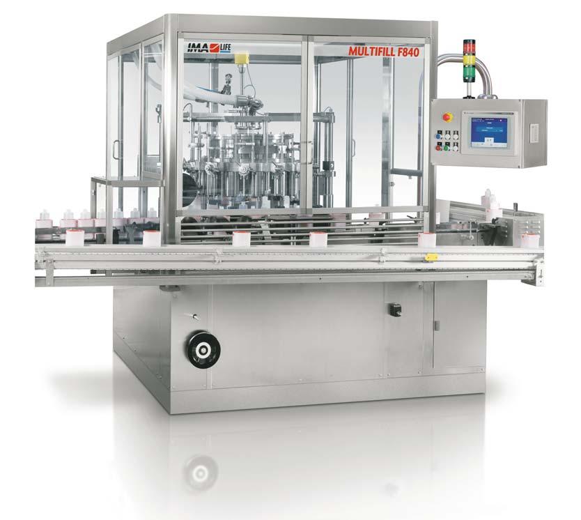MULTIFILL F800 SERIES To confirm the continuous trend towards innovation, by further updatingand upgrading its filling technology IMA Life offers today the pharmaceutical industry state-of-the-art