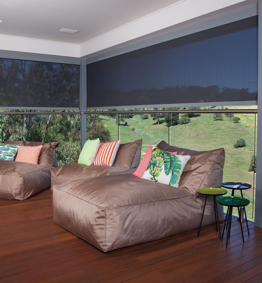 Ambient Blinds from Stratco - with a range of colours, fabric properties and blind styles, you can relax and enjoy your outdoor lifestyle in more comf