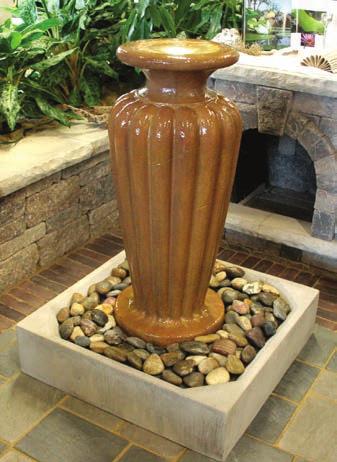5" 8" Allows for a decorative fountain installation above the ground.