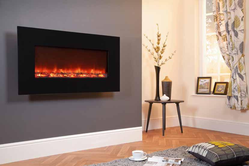 ELETRI Electriflame Onyx Electriflame ONYX Flavel Electriflame Onyx wall mounted electric fire uses advanced 3D technology to create one of the most realistic flame pictures found in any electric