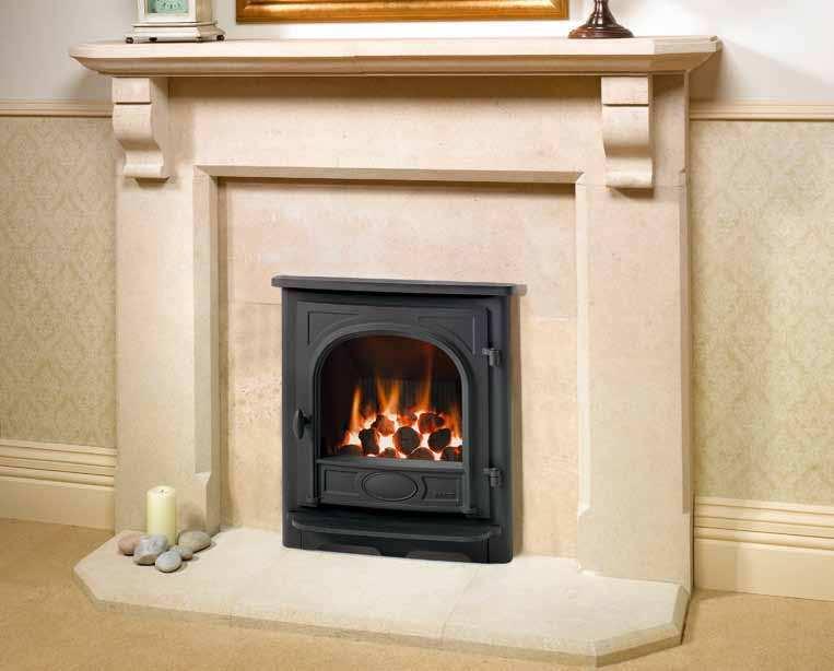 E-Box Balanced Flue fire, coal fuel bed and Stockton Inset complete front. Fire Information Conventional Flue Product Code Controls Gas Type Fuel Effect 112-302 Sequential Nat.