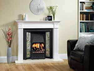 added efficiency and convenience of a Gazco convector gas fire, complete with Command remote control if you wish.