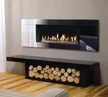 GLASS FRONTED Studio Glass Sleek, chic and shining, the black Glass is one of the latest frames to grace the Studio gas fires range, offering you a striking focal point around which you can create