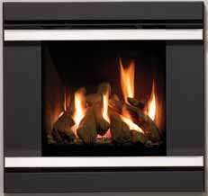 Riva 53 This high efficiency model features a superbly distinctive contemporary driftwood effect fire.