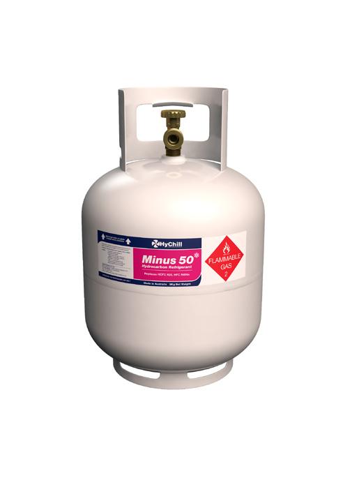 Minus 50 is a high-purity blend of R290 propane and R170 ethane. Ideal alternative to synthetic refrigerants (R22, R502, R407c and R404a).