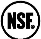 AGENCY LISTING INFORMATION This appliance conforms to NSF