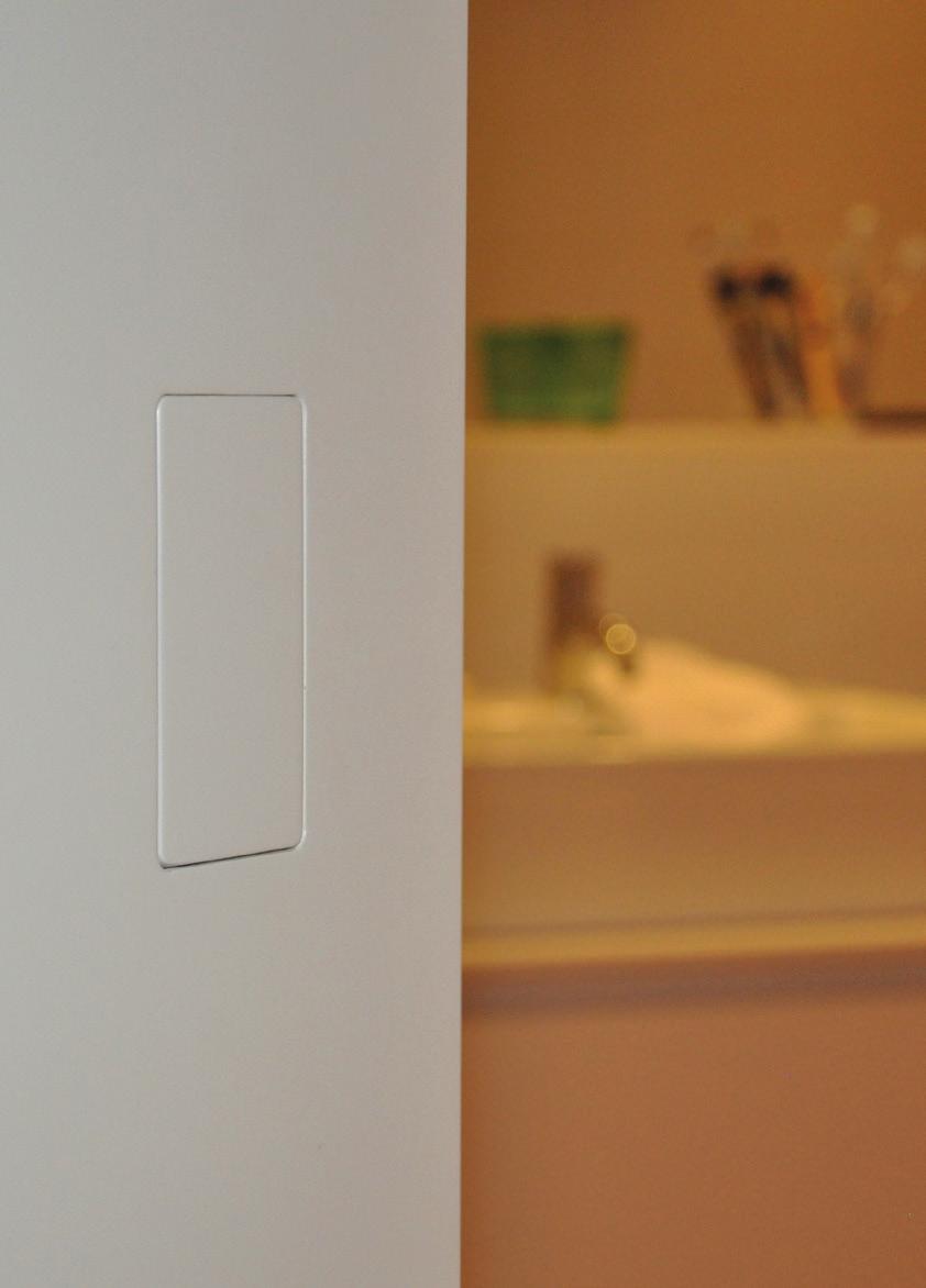 door panel. The RocYork No-Ha cover plate is available as an accessory in MDF and in brushed stainless steel.