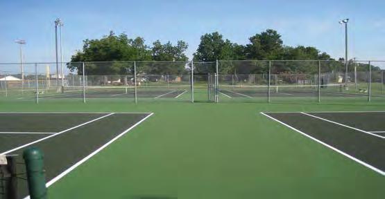Tennis Facility Court # / Condition Fencing Lighting/Electrical Seating 4 courts; Good condition, recently resurfaced 10'; fair