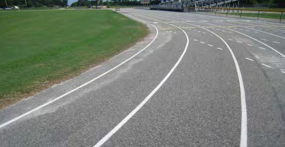 Track Jump Events Throw Events Fencing Grading/Drainage Seating 8 lanes; fair condition; needs restriping 1 inboard runway w/ overgrown