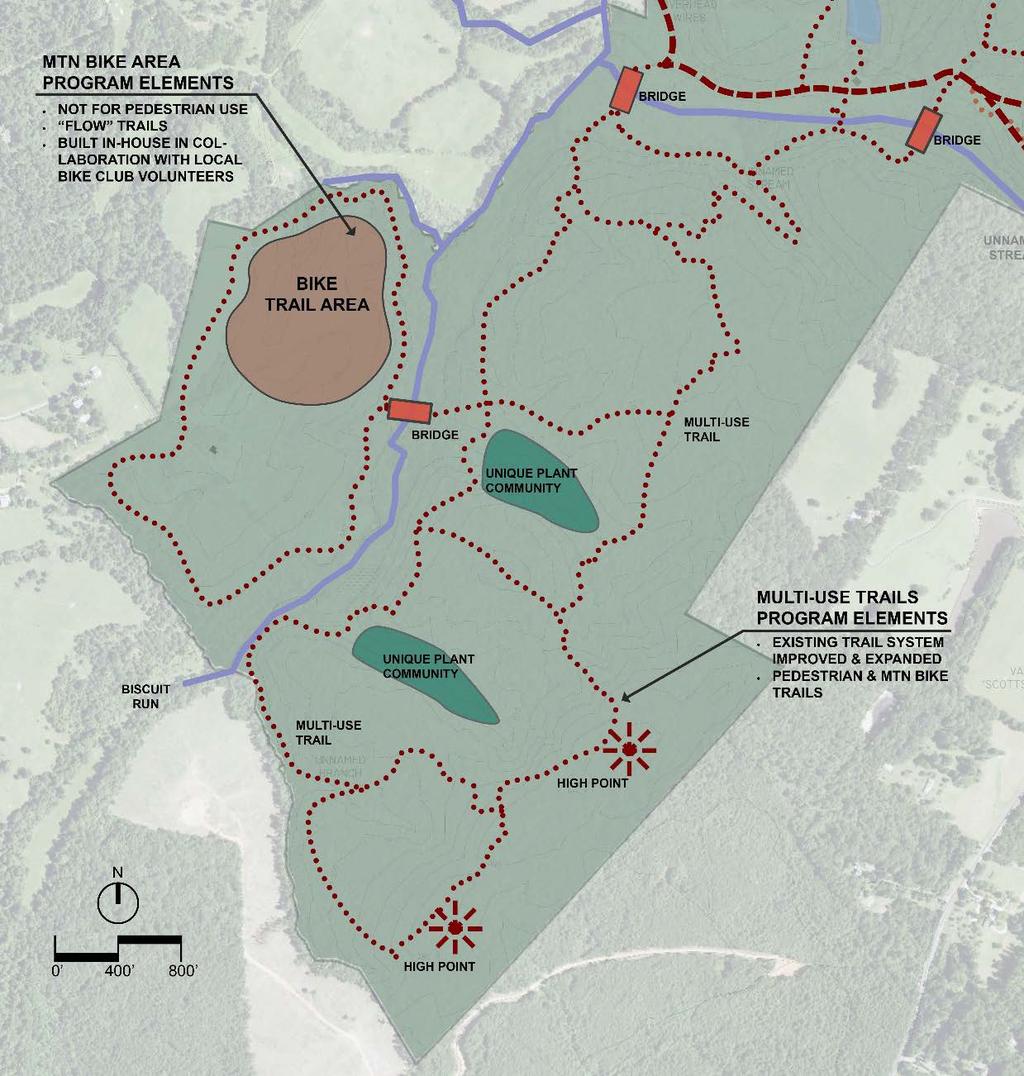 400 Acre Woods Multi-use Trails Woodlands Multi-use Trails Mountain Bike Trails Preserve Unique Plant Communities &