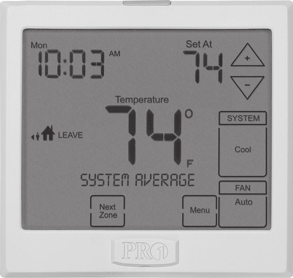THERMOSTAT QUIK REFERENE etting to know your thermostat Living ROOM 4 5 Important: The low battery indicator is displayed when the AA battery power is low.