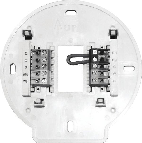 MOUNT THERMOSTAT & BATTERY INSTALLATION Mount Thermostat and Base Module Align the 4 tabs on