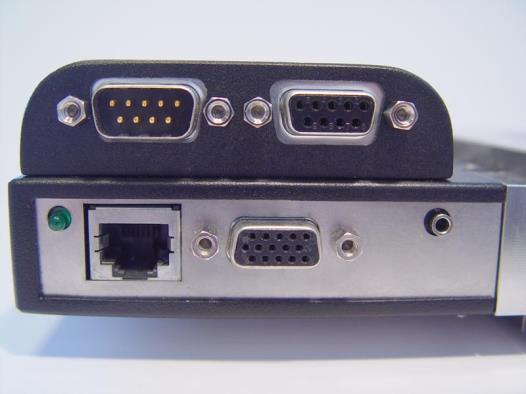All electrical connections are made on the left side of the Compod. There are two D9 connectors which give access to input power, network interface and other options.