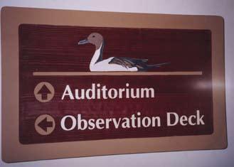 The message is: this facility has to do with waterfowl and wetlands. Photograph by Thorp Assoc.