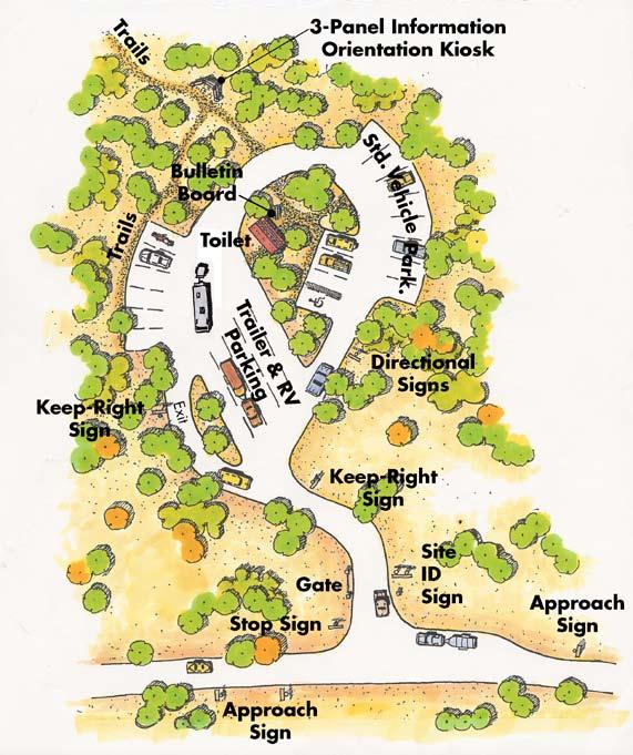 Trailhead Site Plan Definition: A trailhead is the beginning of a trail and a gathering spot.