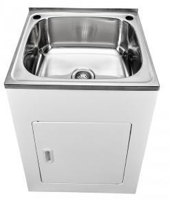 LAUNDRY JAVA LAUNDRY TUB & CABINET 45L- 114308 45L Stainless
