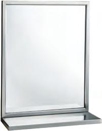 Steel Frame 610 W x 910 H Safety Glass Mirror. Angle Frame Satin Stainless Steel Finish 460 W x 760 H Safety Glass Mirror.