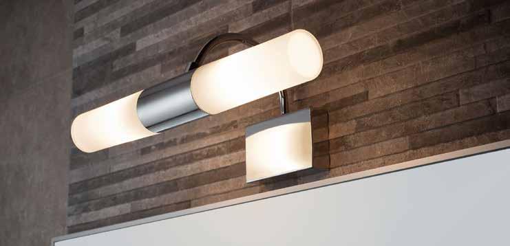 LED Over Mirror Lighting > Phoenix Double LED Tube Wall Light 'hotel chic in your own home' > An elegant fitting with stylish chrome arm and