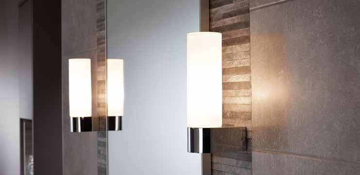 LED Wall Lighting > Erin Single LED Tube Wall Light Zones 'create a high-end look in an instant' > The Erin wall light features a chrome base with a frosted white