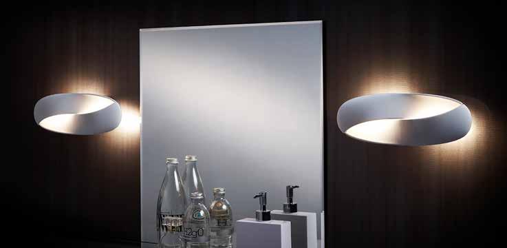 LED Wall Lighting > Infinity White LED Wall Light Zones 'a unique style for a unique finish' > The modern Infinity wall light has a ceramic, satin white finish to compliment an array of bathroom