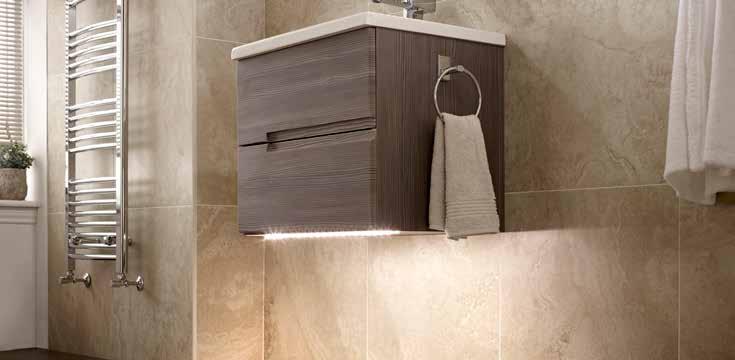 LED Mood Lighting > Fino Surface Mounted Profile 'ensure a neat finish' > Use the Fino surface mounted profile with our IP rated flexible strip in the bathroom to provide a neat finish to your