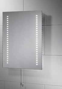 LED Illuminated Mirrors > Ester LED Mirror 'sophisticated, slimline mirror with pull cord' > 48 high power LED's provide optimum illumination for everyday tasks such as shaving