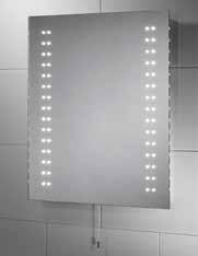 LED Illuminated Mirrors > Tula LED Mirror 'simple design, stunning effect' > 60 integrated LED's provide optimum light output for everyday tasks such as shaving or make-up application.