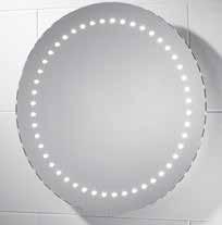 LED Illuminated Mirrors> Orla Round LED Mirror 'stunning centre piece with innovative features' > This mirror features a stylish border of 48 integrated LED's provide great illumination for everyday