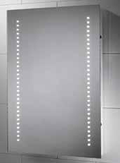 > Full sized integrated demister pad ensures the mirror remains clear in steam filled bathrooms - activated via an independent rocker switch.