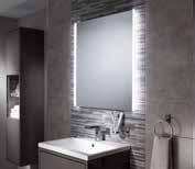 Our illuminated mirrors and ceiling spot lights are available in this colour, providing bright illumination for shaving or applying make-up.
