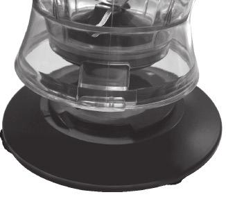 Align the bottom of the blender Jar with the base as shown in the Diagram on right. 2. Place Jar onto Base. Rotate the Base clockwise while holding the Jar with one hand, lock tight and secure.