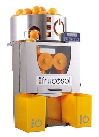 Frucosol F-50AC The Frucosol F-50AC is our leading programmable automatic orange juicer. It is equipped with a digital display where you can program the quantity of oranges you need to serve.
