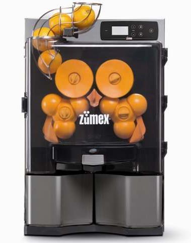 Zumex Versatile Pro The Zumex Versatile Pro orange juicer is designed for medium volume operations such as cafes, restaurants and juice bars producing up to 100 drinks per day.