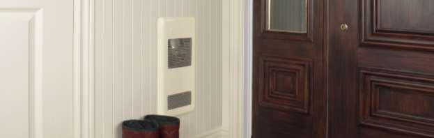 Fan-Forced / Ducted Figure 2 - Electric resistance wall heater Fan heaters include an electric fan to quickly transfer energy from the electric heating element towards the center of the room.