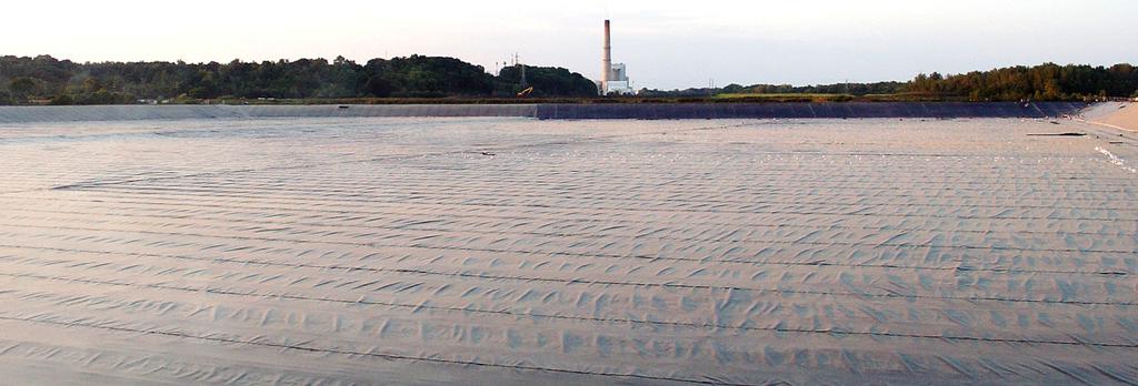 Geosynthetic materials provide solutions to various concerns associated with coal power generations such as groundwater protection, process water containment and ash impoundment.