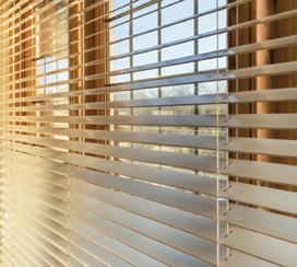 Timber Venetian Blinds The warmth and aesthetic beauty of natural timber blinds will complement and enhance any décor scheme.