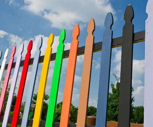 8 Personalize your outdoor classroom by adding art such as painted fences, butterfly houses, or literary characters.