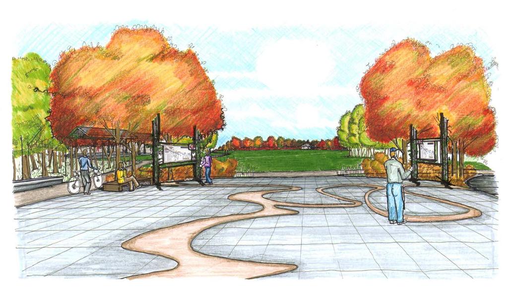 THIEF RIVER FALLS OAKLND PARK GATHERING SPACES With the addition of new memorial gardens, conservatory, sculpture park, amphitheater, and trailhead, the new Oakland Park design provides a number of