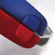 Coloured XL Levered dispenser Non-standard coloured levers provide full vision safety