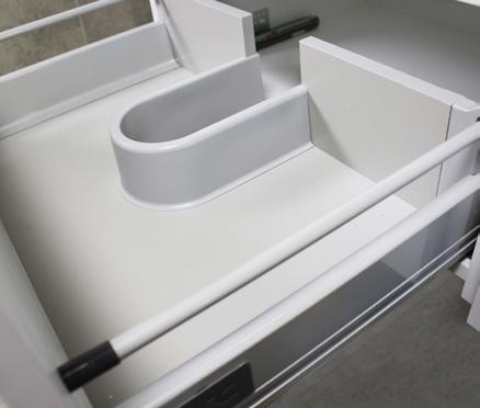 A basin cannot be placed over a 300mm drawer due to not having a u-bend.