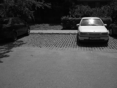 Figure 7. Parking sawed slabs of concrete, West University, Timisoara Figure 10. Ecological parking, I.
