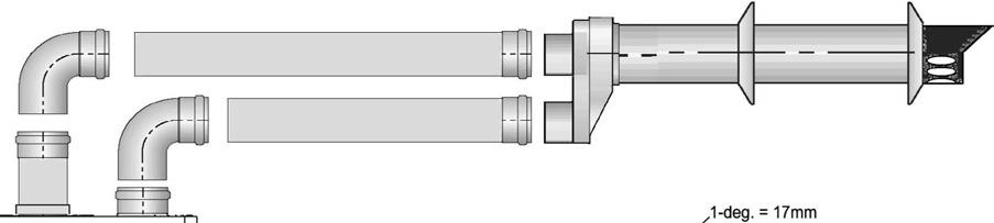The appliance is supplied with a fixing jig that includes service valves (fig. 14). The service valves are of the compression type.