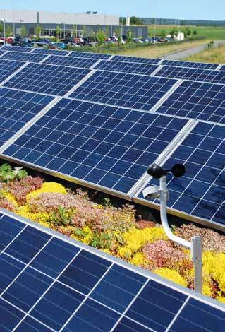 Optigreen system solution Solar Green Roof. Functional principle.