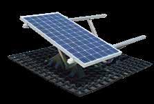 The Optigreen Solarbase support frame is orientated in