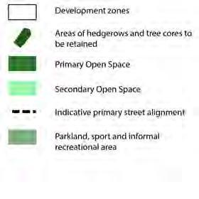 Design Guidance Public Open Space Hierarchy Within the development area south of the A12 there are different new public spaces each to be designed with a different and identifiable character: The